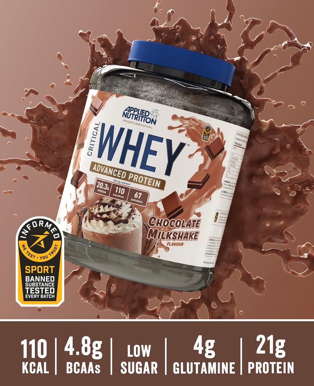 APPLIED NUTRITION CRITICAL WHEY 5LB (67 SERVICIOS)