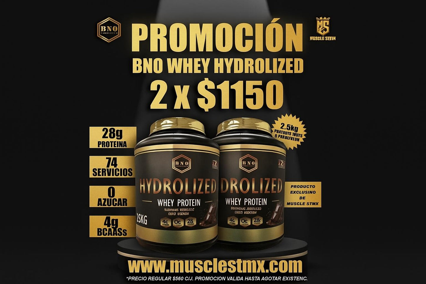 BNO PRO Nutrition Whey Hydrolized (2.5 kg) PROMOCIÓN