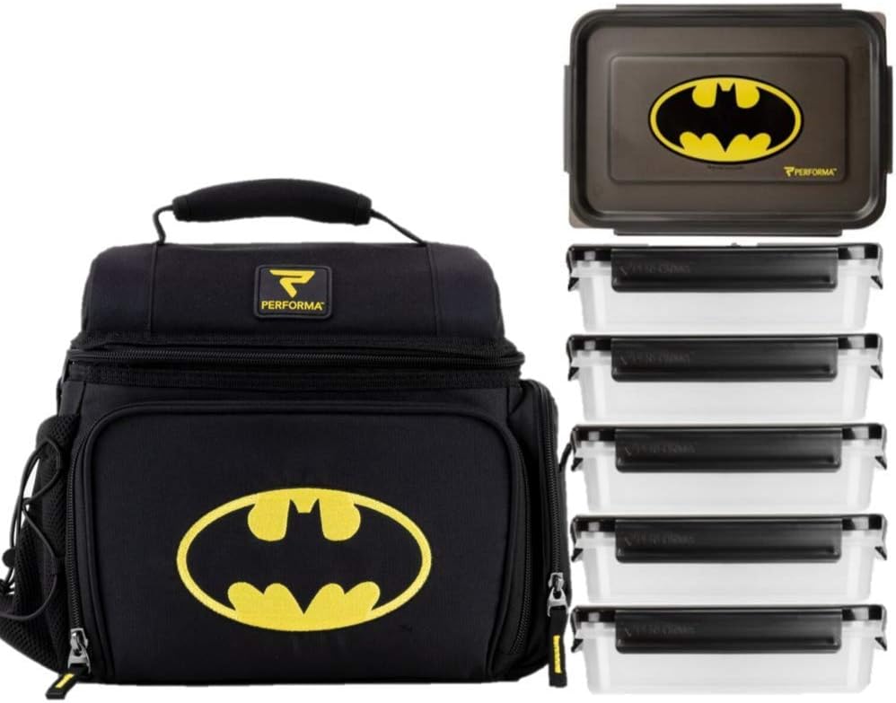PERFORMA Mochila con tuppers para dieta BATMAN