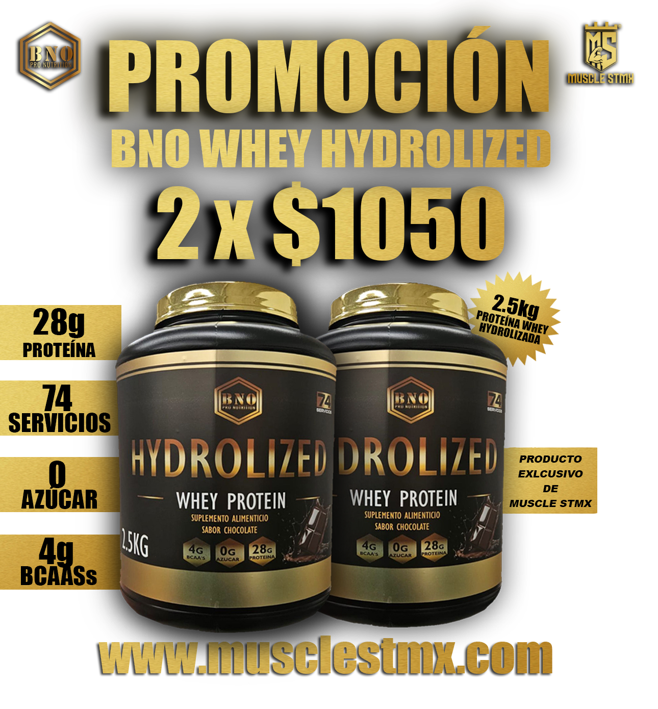 BNO PRO Nutrition Whey Hydrolized (2.5 kg) PROMOCIÓN