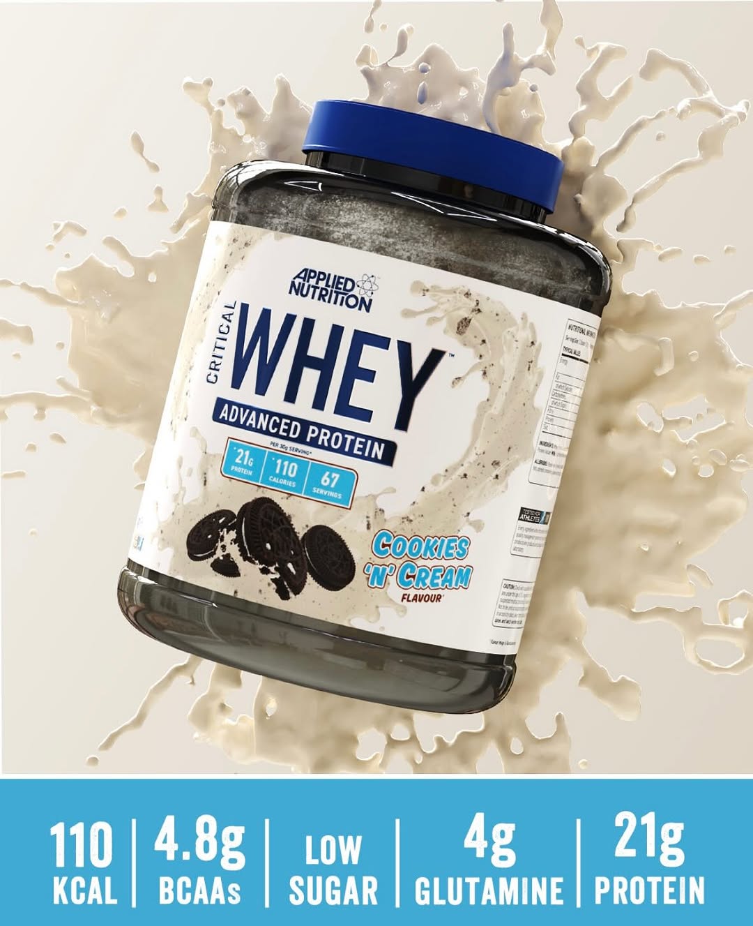 APPLIED NUTRITION CRITICAL WHEY 5LB (67 SERVICIOS)